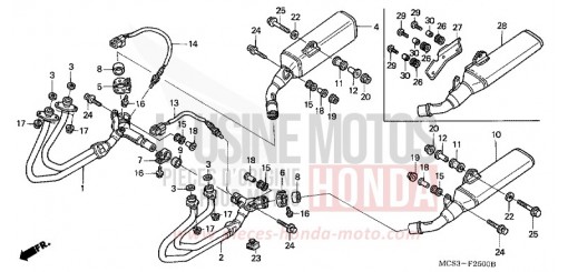 EXHAUST MUFFLER ST1300A6 de 2006